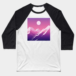 Mystery sunset in the mountains Baseball T-Shirt